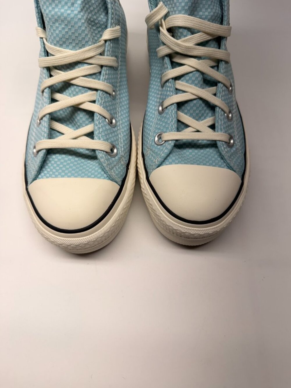 Converse Women's Chuck Taylor All Star Lift Checkered Infinity pool Blue Sz 9 - Picture 3 of 8